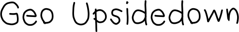 Geo Upsidedown Font