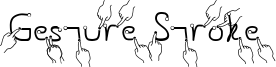 Gesture Stroke Font
