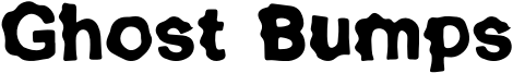 Ghost Bumps Font