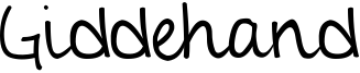 Giddehand Font