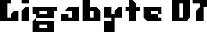 Gigabyte 07 Font