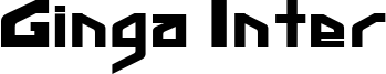 Ginga Inter Font