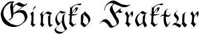 Gingko Fraktur Font