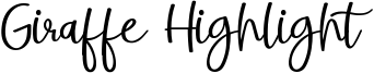 Giraffe Highlight Font