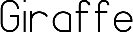 Giraffe Font