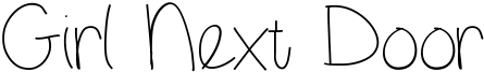 Girl Next Door Font