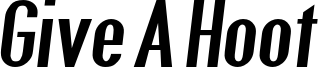 GiveAHootSbdObl.otf