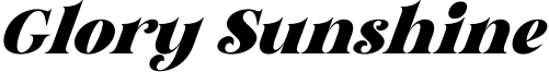 Glory Sunshine Font