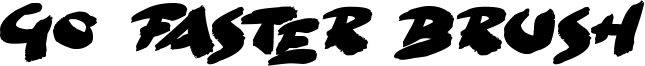 Go Faster Brush Font