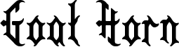 Goat Horn Font