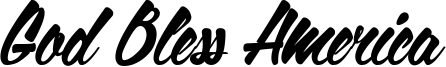 God Bless America Font