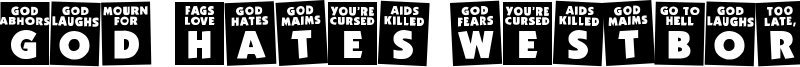 God Hates Westboro Font