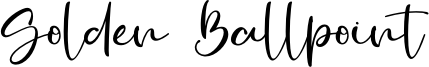 Golden Ballpoint Font