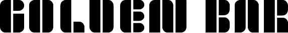golden bar Font