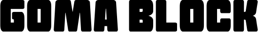 Goma Block Font
