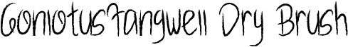 GonlotusFangwell Dry Brush Font