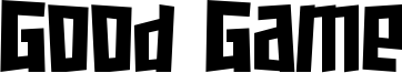Good Game Font