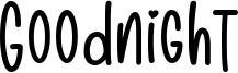 Goodnight Font