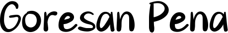Goresan Pena Font