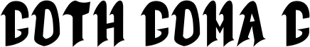 Goth Goma G Font