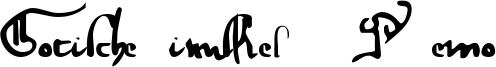 Gotische Minuskel 1269 PW Demo Font