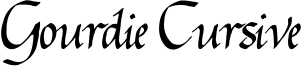 Gourdie Cursive Font