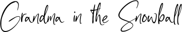 Grandma in the Snowball Font