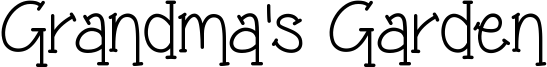 Grandma's Garden Font