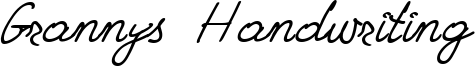 Grannys Handwriting Font