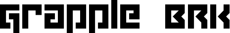 Grapple BRK Font