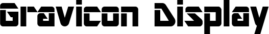 Gravicon Display Font