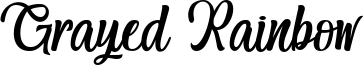 Grayed Rainbow Font