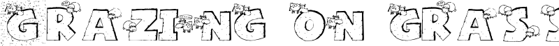 Grazing on grass Font