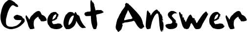 Great Answer Font