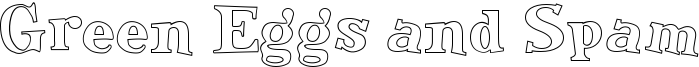 Green Eggs and Spam Outline.ttf