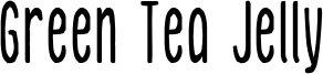 Green Tea Jelly Font