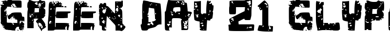 Green Day 21 Glyphs Font