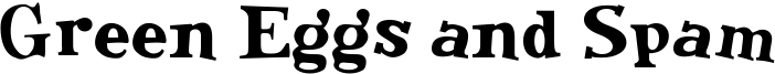 Green Eggs and Spam Font