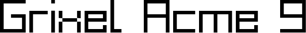 Grixel Acme 9 Font
