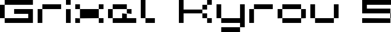 Grixel Kyrou 5 Wide Font
