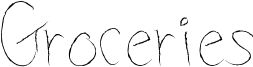 Groceries Font