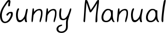 Gunny Manual Font
