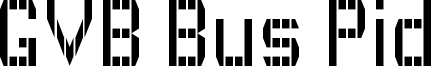 GVB Bus Pid Font
