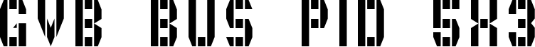 GVB Bus PID 5x3 Font
