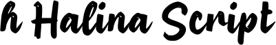 h Halina Script Font