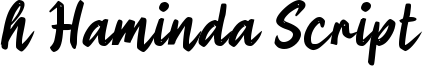 h Haminda Script Font