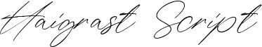 Haigrast Script Font