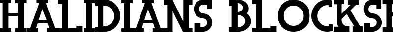 Halidians Blockserif Font