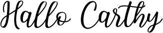 Hallo Carthy Font