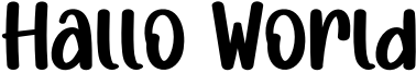 Hallo World Font